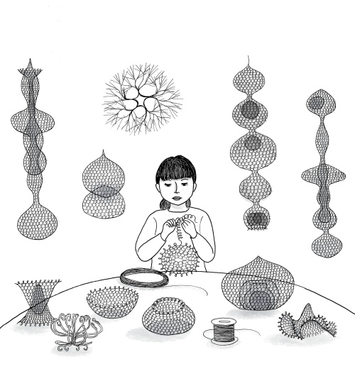 Ruth Asawa (ilustrace autorky)